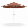 Outdoor patio umbrella with aluminum frame and rust-resistant finish 180 x 180 x 250cm in terracotta color